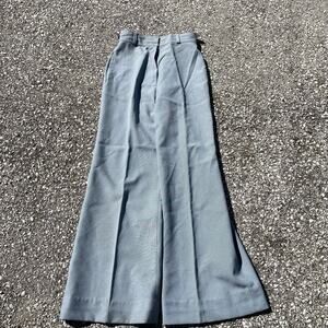 Vintage Bobbie Brooks Flared Dress Pants Talon Zipper Made In USA Blue